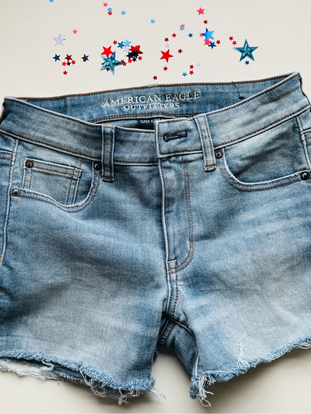 American Eagle Outfitters Light Wash Denim Cutoff Shorts